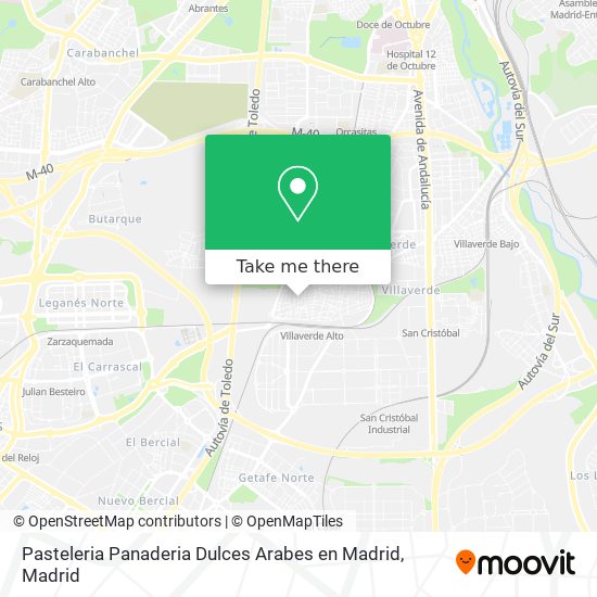 Pasteleria Panaderia Dulces Arabes en Madrid map
