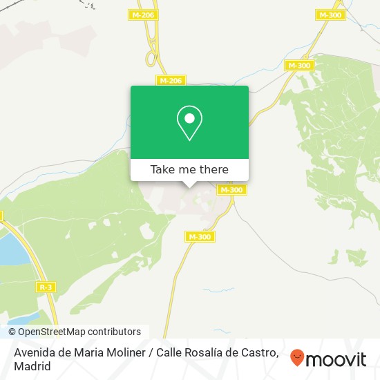 mapa Avenida de Maria Moliner / Calle Rosalía de Castro