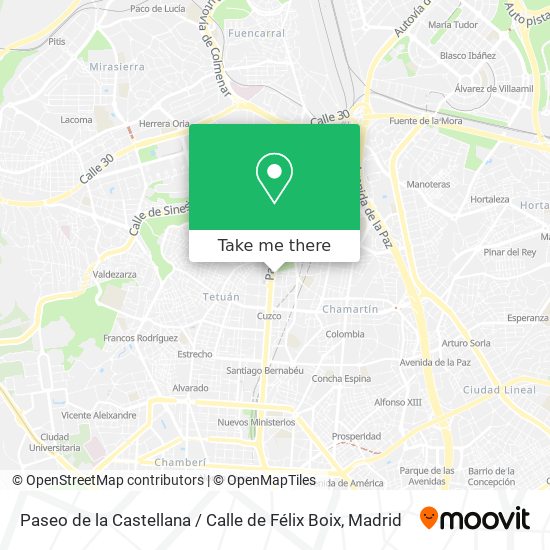 Paseo de la Castellana / Calle de Félix Boix map