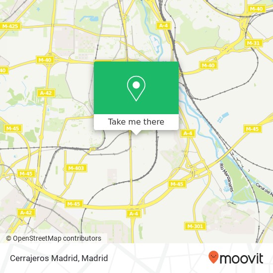 Cerrajeros Madrid map