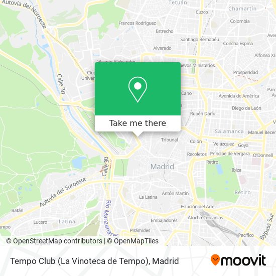 mapa Tempo Club (La Vinoteca de Tempo)