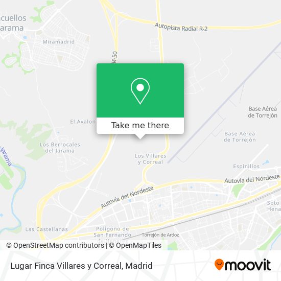 Lugar Finca Villares y Correal map