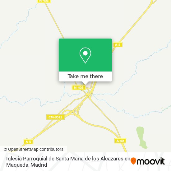 Iglesia Parroquial de Santa María de los Alcázares en Maqueda map