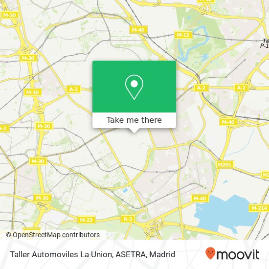 Taller Automoviles La Union, ASETRA map