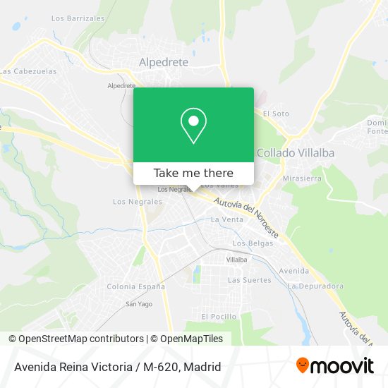 mapa Avenida Reina Victoria / M-620