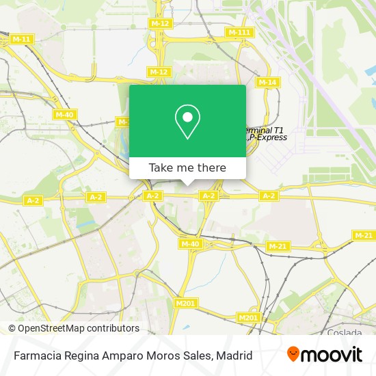 mapa Farmacia Regina Amparo Moros Sales