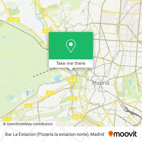 mapa Bar La Estación (Pizzería la estacion norte)