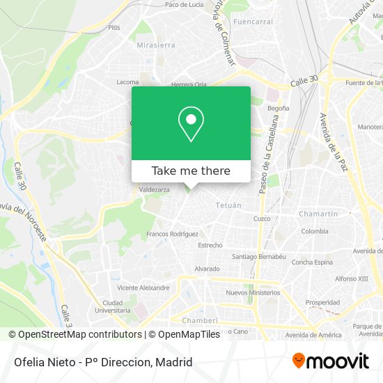 Ofelia Nieto - Pº Direccion map