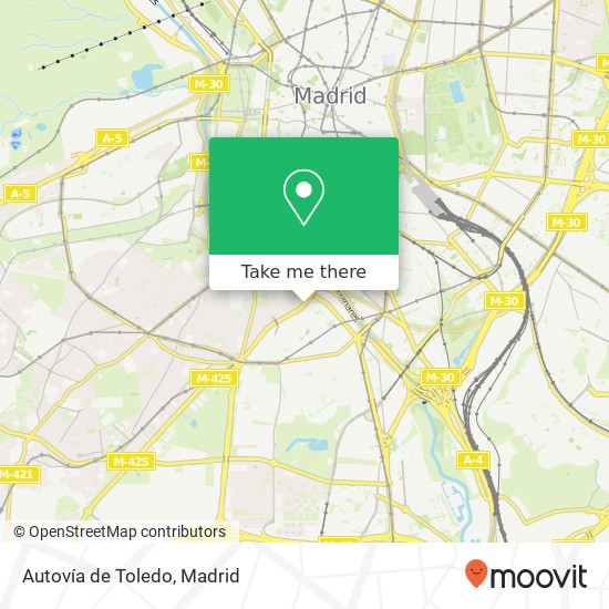 mapa Autovía de Toledo