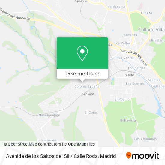 mapa Avenida de los Saltos del Sil / Calle Roda