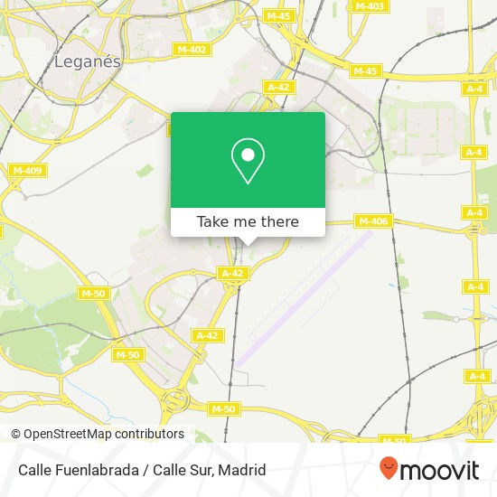 mapa Calle Fuenlabrada / Calle Sur