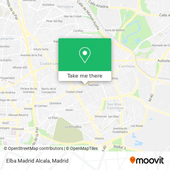 mapa Elba Madrid Alcala