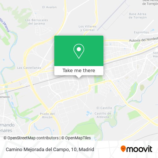 Camino Mejorada del Campo, 10 map