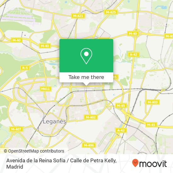mapa Avenida de la Reina Sofía / Calle de Petra Kelly