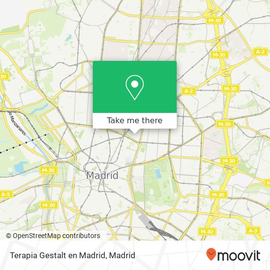 mapa Terapia Gestalt en Madrid