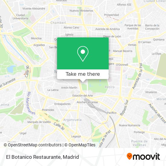 mapa El Botanico Restaurante