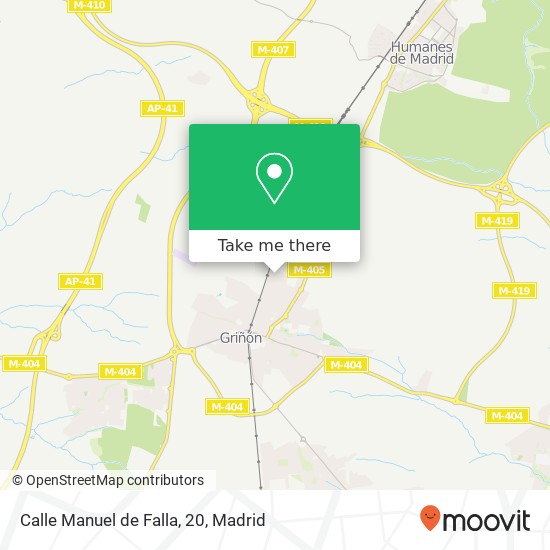 Calle Manuel de Falla, 20 map