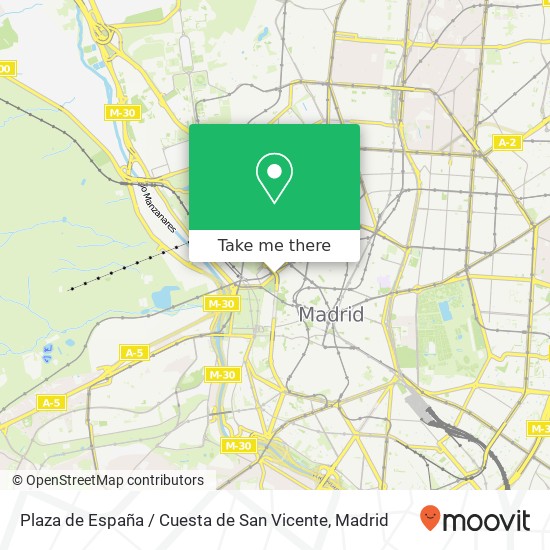 mapa Plaza de España / Cuesta de San Vicente