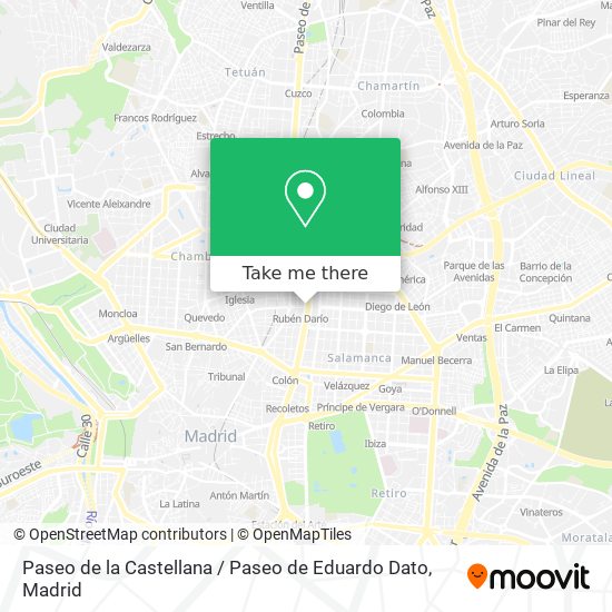 mapa Paseo de la Castellana / Paseo de Eduardo Dato