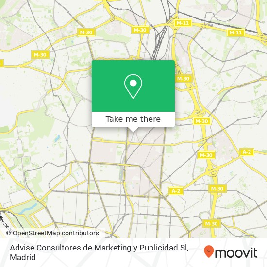 mapa Advise Consultores de Marketing y Publicidad Sl