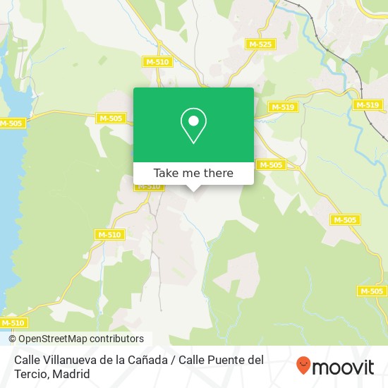 mapa Calle Villanueva de la Cañada / Calle Puente del Tercio