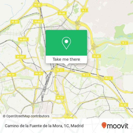 Camino de la Fuente de la Mora, 1C map