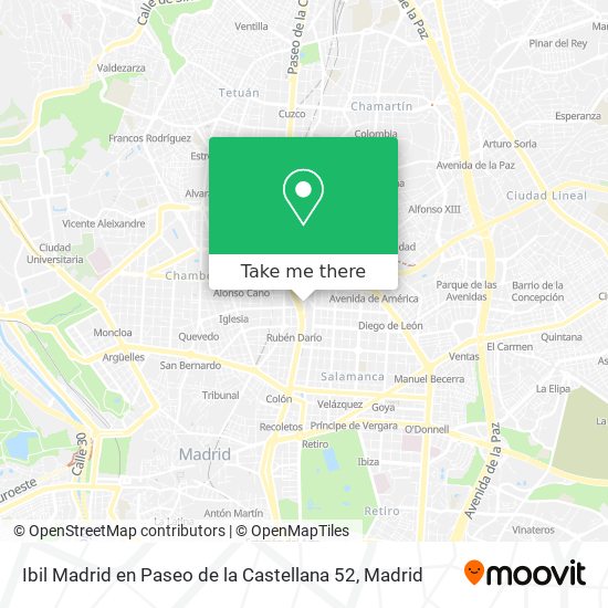 Ibil Madrid en Paseo de la Castellana 52 map