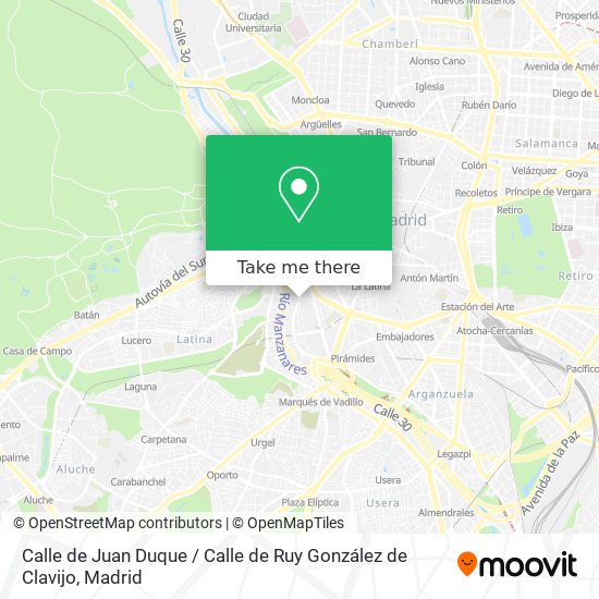 mapa Calle de Juan Duque / Calle de Ruy González de Clavijo