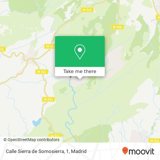 mapa Calle Sierra de Somosierra, 1