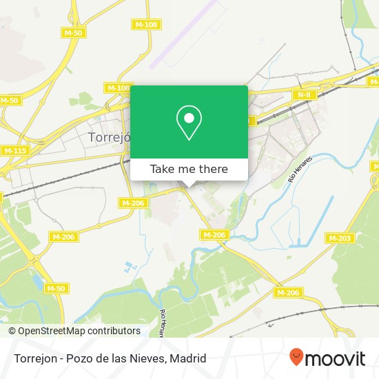 mapa Torrejon - Pozo de las Nieves