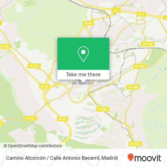 Camino Alcorcón / Calle Antonio Becerril map