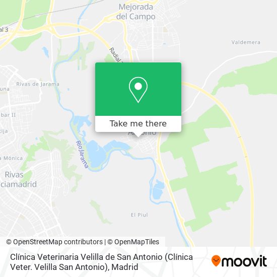 mapa Clínica Veterinaria Velilla de San Antonio (Clínica Veter. Velilla San Antonio)