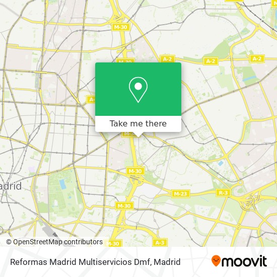 mapa Reformas Madrid Multiservicios Dmf