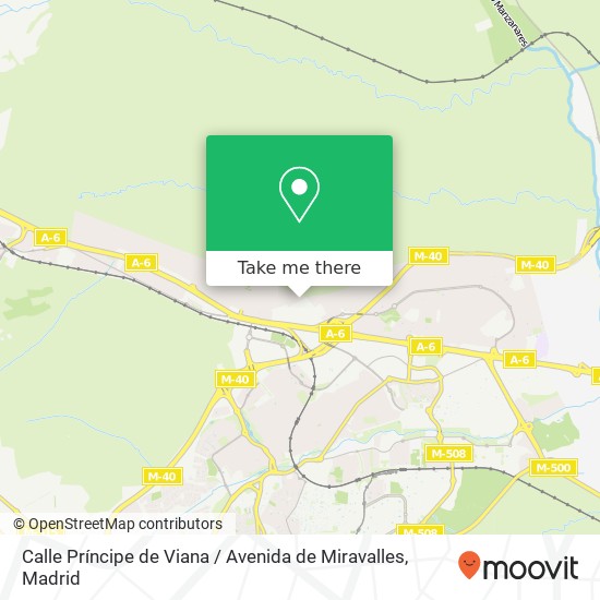 mapa Calle Príncipe de Viana / Avenida de Miravalles