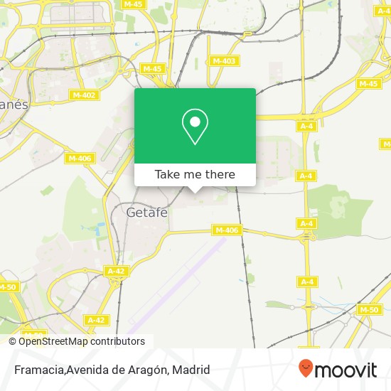 Framacia,Avenida de Aragón map