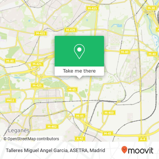 mapa Talleres Miguel Angel Garcia, ASETRA