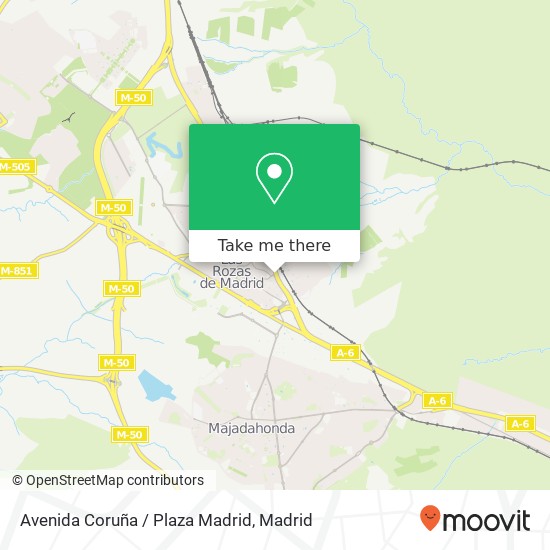 mapa Avenida Coruña / Plaza Madrid