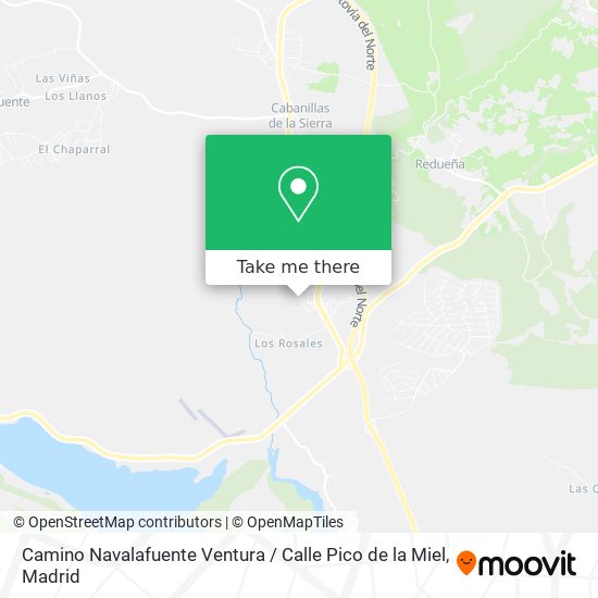 mapa Camino Navalafuente Ventura / Calle Pico de la Miel