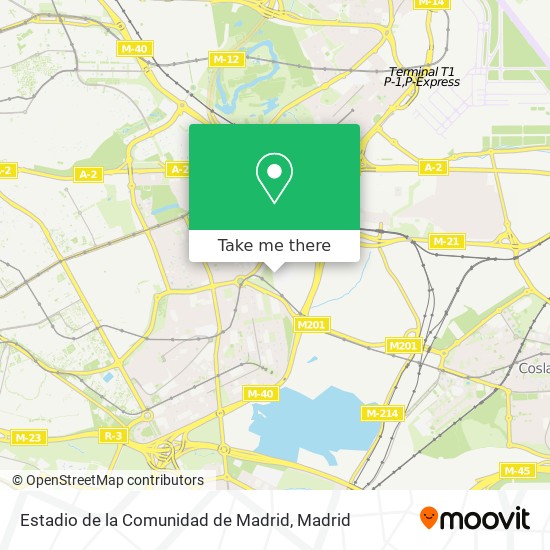 Estadio de la Comunidad de Madrid map