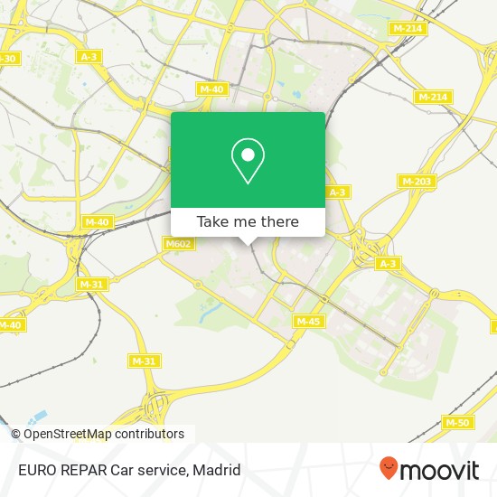 EURO REPAR Car service map