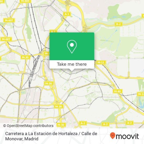 Carretera a La Estación de Hortaleza / Calle de Monovar map