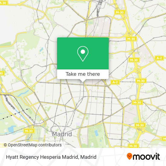 mapa Hyatt Regency Hesperia Madrid