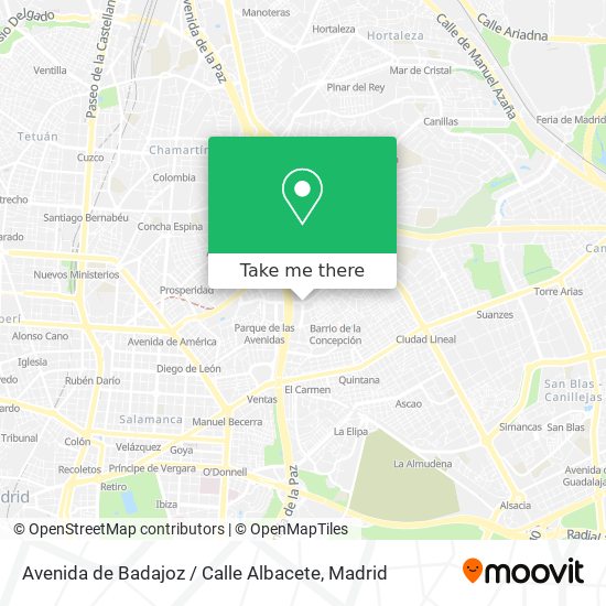 Avenida de Badajoz / Calle Albacete map