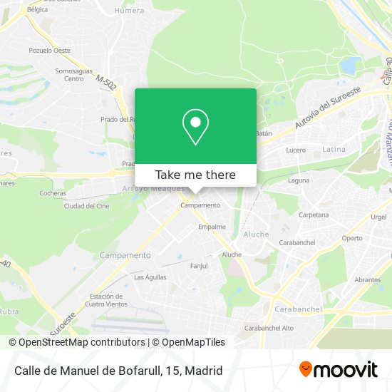 Calle de Manuel de Bofarull, 15 map