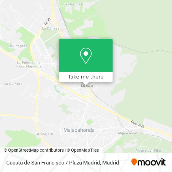 mapa Cuesta de San Francisco / Plaza Madrid