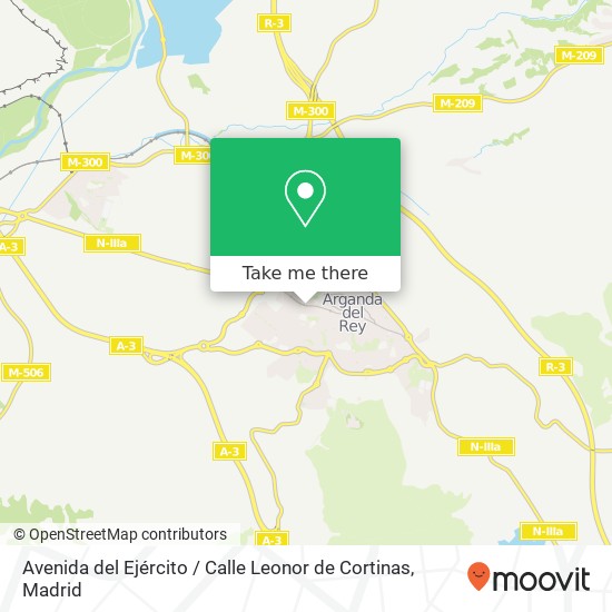 mapa Avenida del Ejército / Calle Leonor de Cortinas