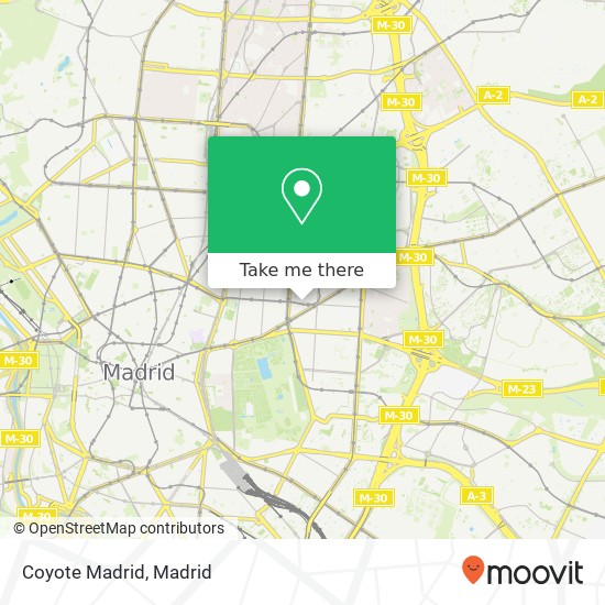 mapa Coyote Madrid
