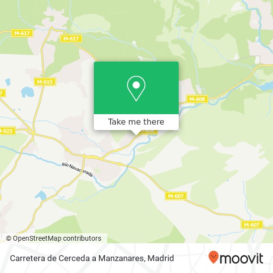 Carretera de Cerceda a Manzanares map