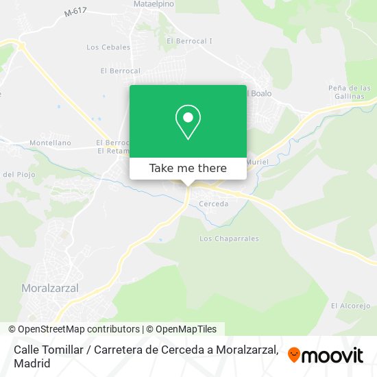 mapa Calle Tomillar / Carretera de Cerceda a Moralzarzal