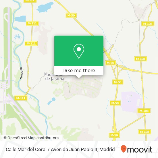 Calle Mar del Coral / Avenida Juan Pablo II map